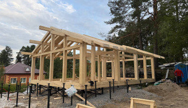 Монтаж 1эт дома в Томске