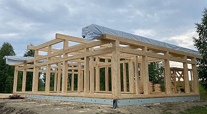 Собрали каркас фахверк дома Аргази