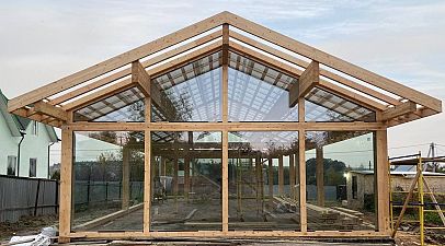 Остеклен фахверк 8,5х15,5м Подмосковье г.Наро-Фоминск
